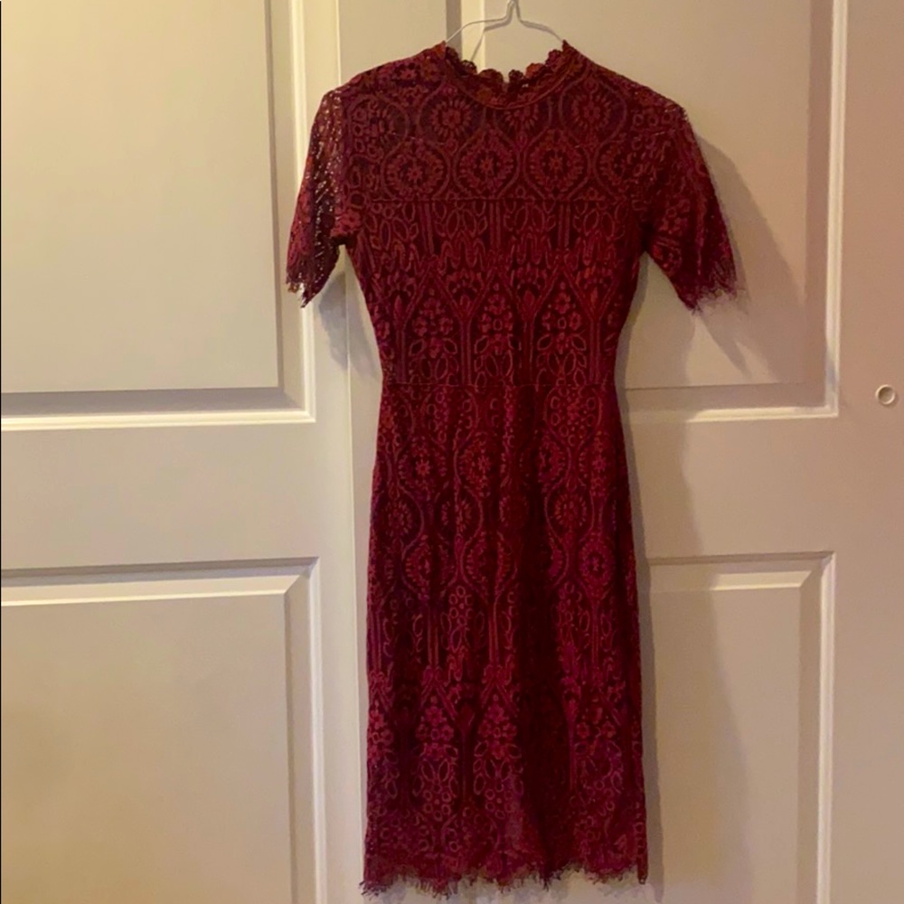 Lulu’s Maroon lace dress